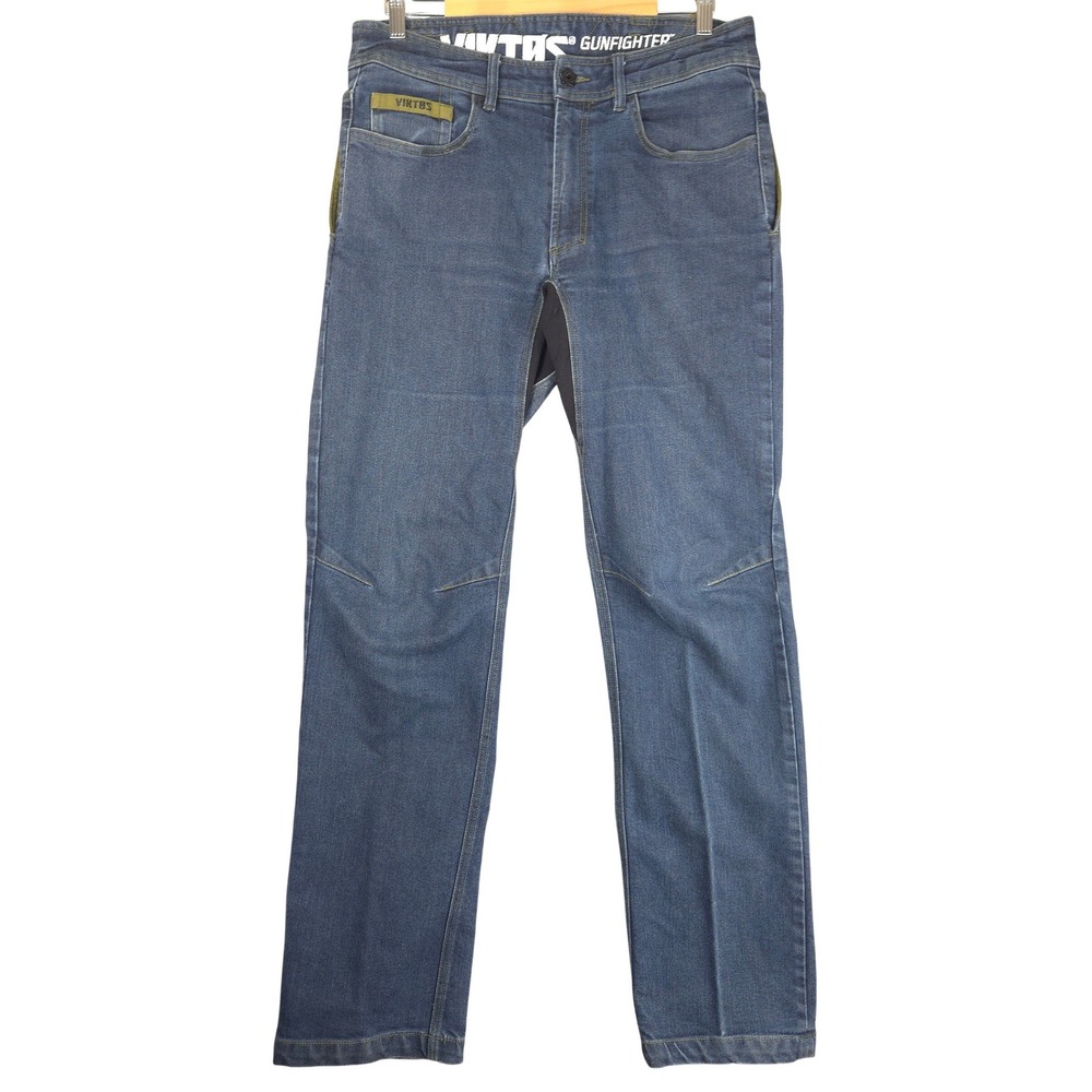 Viktos Gunfighter Jeans Mens Blue Cordura Tactical Straight 34x34 (Fits 34x33)